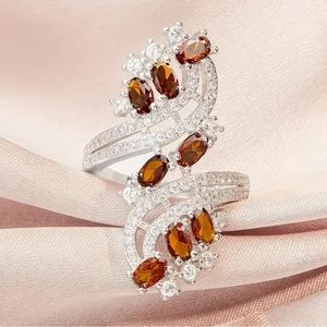 Elegant Pomegranate Red Wrap Ring